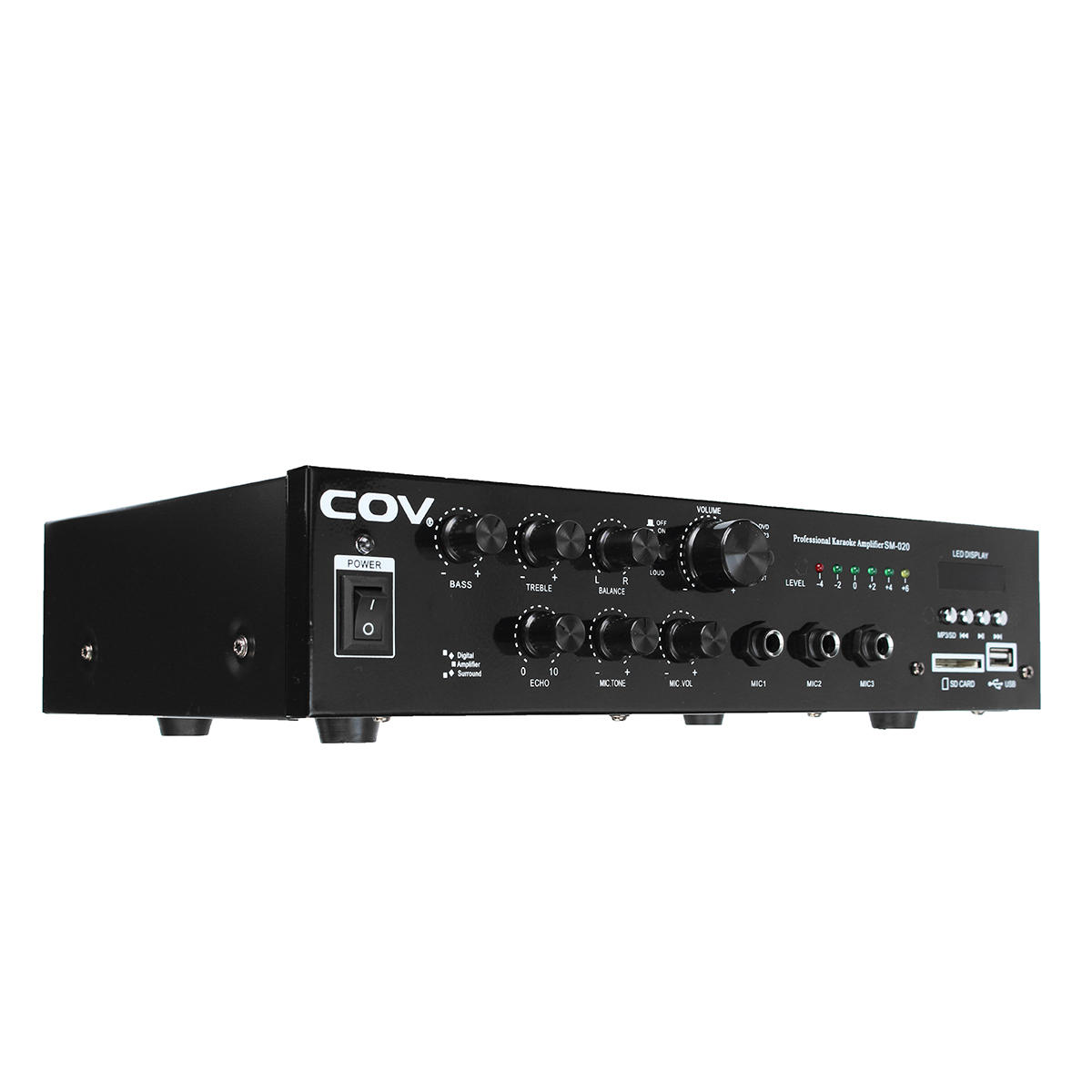 COV 2x150W Bluetooth 4.0 Bass HIFI Professioneller Verstärker-Support-Mikrofon USB-Speicherkarte