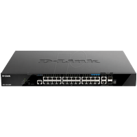 D-Link DGS 1520-28MP - Switch - L3 - Smart - 20 x 10/100/1000 (PoE+) + 4 x 2.5G (PoE+) + 2 x 10 Gigabit Ethernet + 2 x 10 Gigabit SFP+ - an Rack montierbar - PoE+ (370 W)