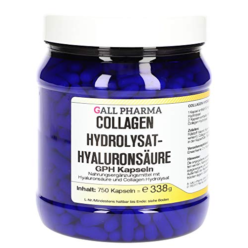 Gall Pharma Collagen Hydrolysat-Hyaluronsäure GPH Kapseln, 750 Kapseln