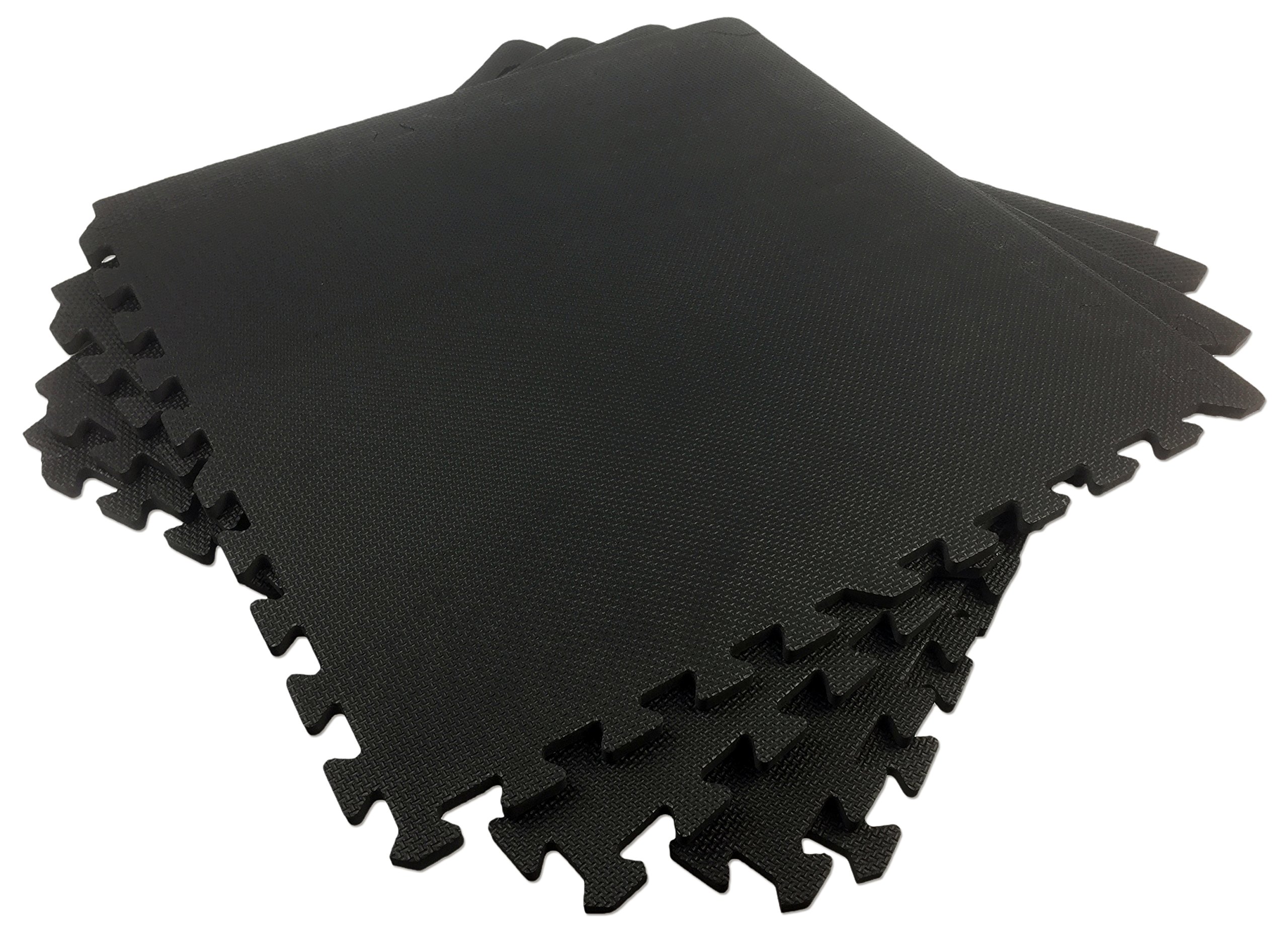 Tunturi Bodenschutzmatten Set - 120x120x1,1cm - (4X 60x60cm)- Schwarz