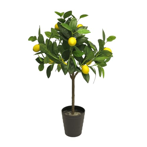Künstlicher Zitronenbaum mit Früchten 70 cm Deko Baum Kunstpflanze Zimmerpflanze Zitronenbaum