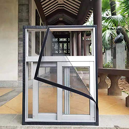 BASHI Fliegengitter für Fenster gegen Mücken, praktische Katzennetz, halbtransparent, Sicherheits-Fensterschutznetz mit selbstklebendem Klebeband