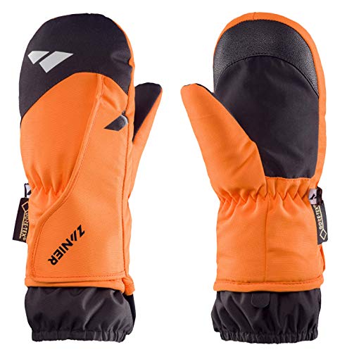 Zanier Unisex Jugend 12158-5620-4 Handschuhe, Orange, Schwarz, 4