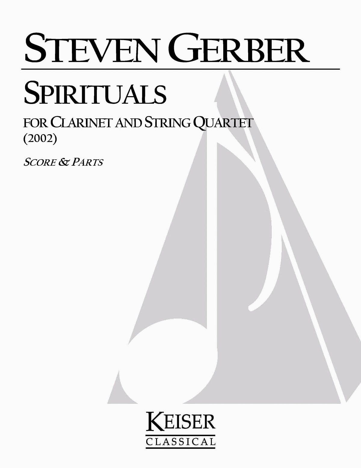 Spirituals für Klarinette und Streichquartett