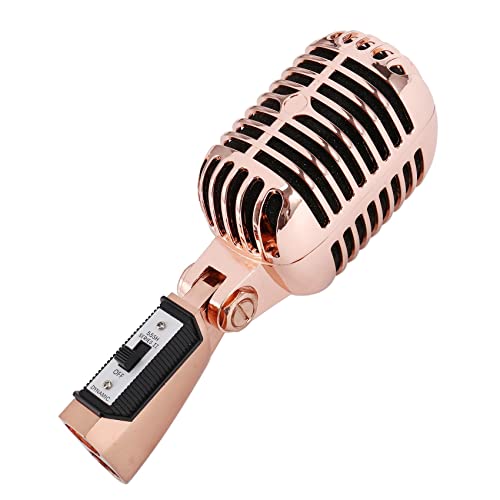 Herklotzn Klassisches Mikrofonkabel für Karaoke, professionell, dynamisches Stimmmikrofon, Rosa