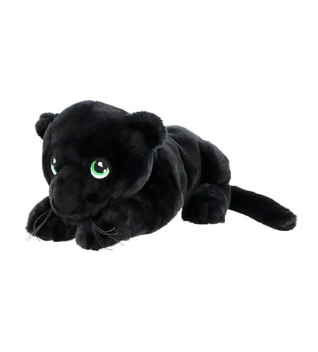 Keel Toys KEELECO SE2232 Plüschtier, 100% recycelt, ökologisches Spielzeug für Kinder, schwarzer Panther, 35 cm