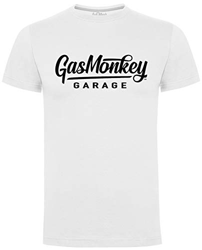 Gas Monkey Garage T-Shirt Large Script Logo White-XXXL