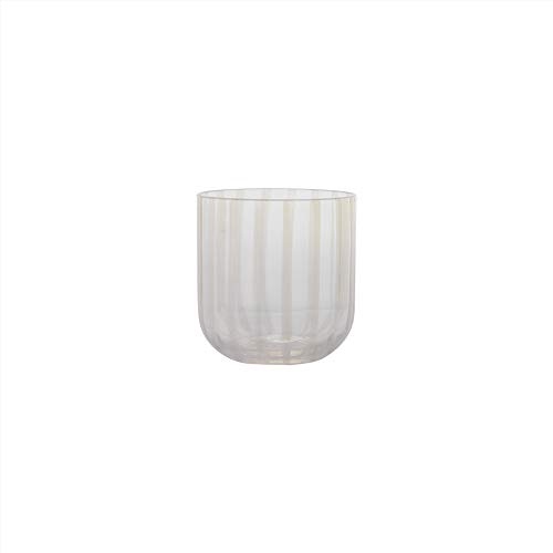 OYOY Living Design - Mizu Glass Grau - 2er Set Trinkgläser Wassergläser Dessertgläser - ca. 250 ml - mundgeblasen handgemacht spülmaschinenfest