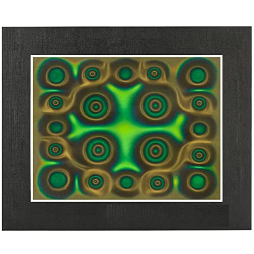 DINESA Magnetische Sichtfolie, 15,2 x 10,2 cm, grüne Magnetfeld-Displayfolie, Magnetfeld-Detektor, wiederverwendbar