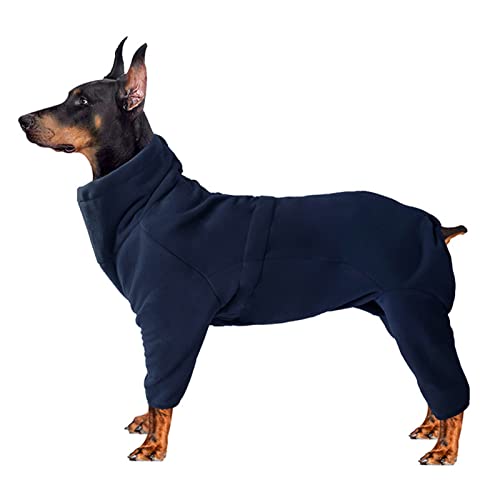 pawstrip Hundemantel für den Winter, Fleece, für kleine, mittelgroße und große Hunde, warm, für Welpen, Kätzchen, Jumpsuit-Kostüm, weicher Chihuahua, winddicht, Katzenbekleidung, Einteiler