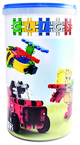 CLICS Konstruktionsspielzeug für Kinder ab 3 Jahre, kreatives Lernspielzeug im 69 Teile Set, Bausteine für Mädchen und Jungen, Montessori STEM-Spielzeug, Langlebige Spielzeug aus recyceltem Material