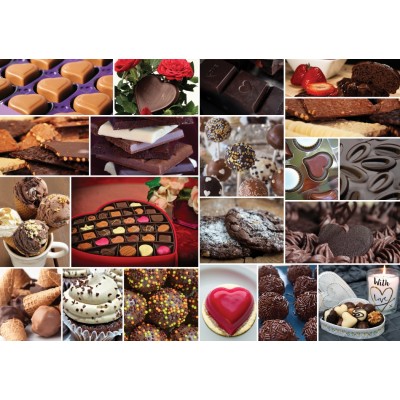 Grafika Collage - In love with Chocolate 2000 Teile Puzzle Grafika-F-33354
