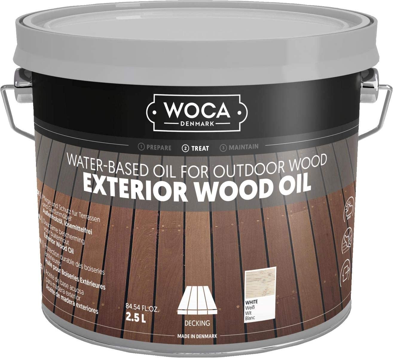 WOCA 617965A Exterior Öl, weiß 2,5 L