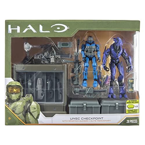 Halo HLW0061 10,2 cm Ultimate Mission Pack – UNSC Armory – Spartanischer Gungir mit Waffen und Zubehör – perfekt Fans – Bauen Universum, Mehrfarbig
