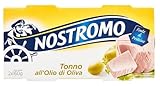5er-Pack Nostromo Thunfisch Tonno all'Olio di Oliva,Thunfisch in Olivenöl,2x160g Dose + 1er-Pack Kostenlos Felce Azzurra Talkumpuder, 100g-Beutel