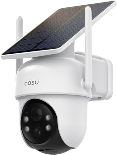 AOSU 2K 360 Grad Panorama Zusätzliche Kameras - Benötigt Homebase, Automatische Verfolgung, Farbe Nachtsicht, Licht-und Tonalarm, 2-Wege-Audio