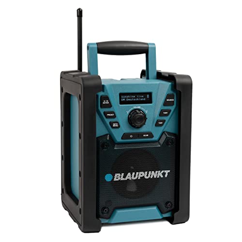 Blaupunkt BSR 200 Baustellenradio mit Akku – Tragbares Radio mit Bluetooth robust (AUX-IN, 5 Watt RMS, Schutzklasse IPX5)…