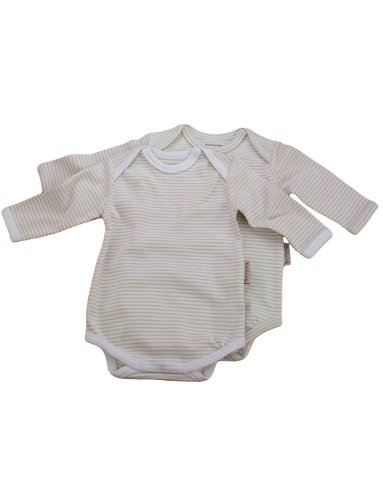 Beaming Baby Chemical Free Organic Cotton Long Sleeve Envelope Neck Bodysuit 2 Pack (18-24 Months)
