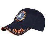 KD Cricket India Cap Hat Team Indien Cricket ODI T20 Test Cricket Head Wear Weiß Blau Camo, Dark Navy Cap