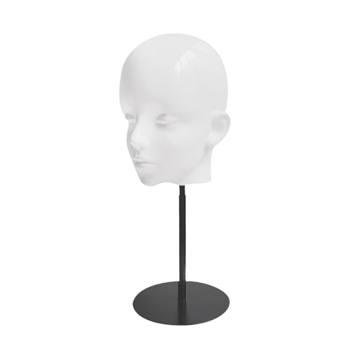 Colcolo Mannequin Kopf Hut Haarteile Display Stand Stabile Einstellbar für Headset Schmuck Display Zubehör, schwarze Basis