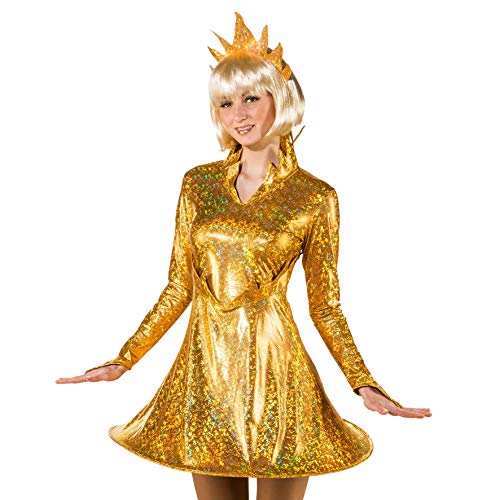 Orlob Damen Kostüm Sonne Kleid mit Haarreif Karneval Fasching Gr.42/44
