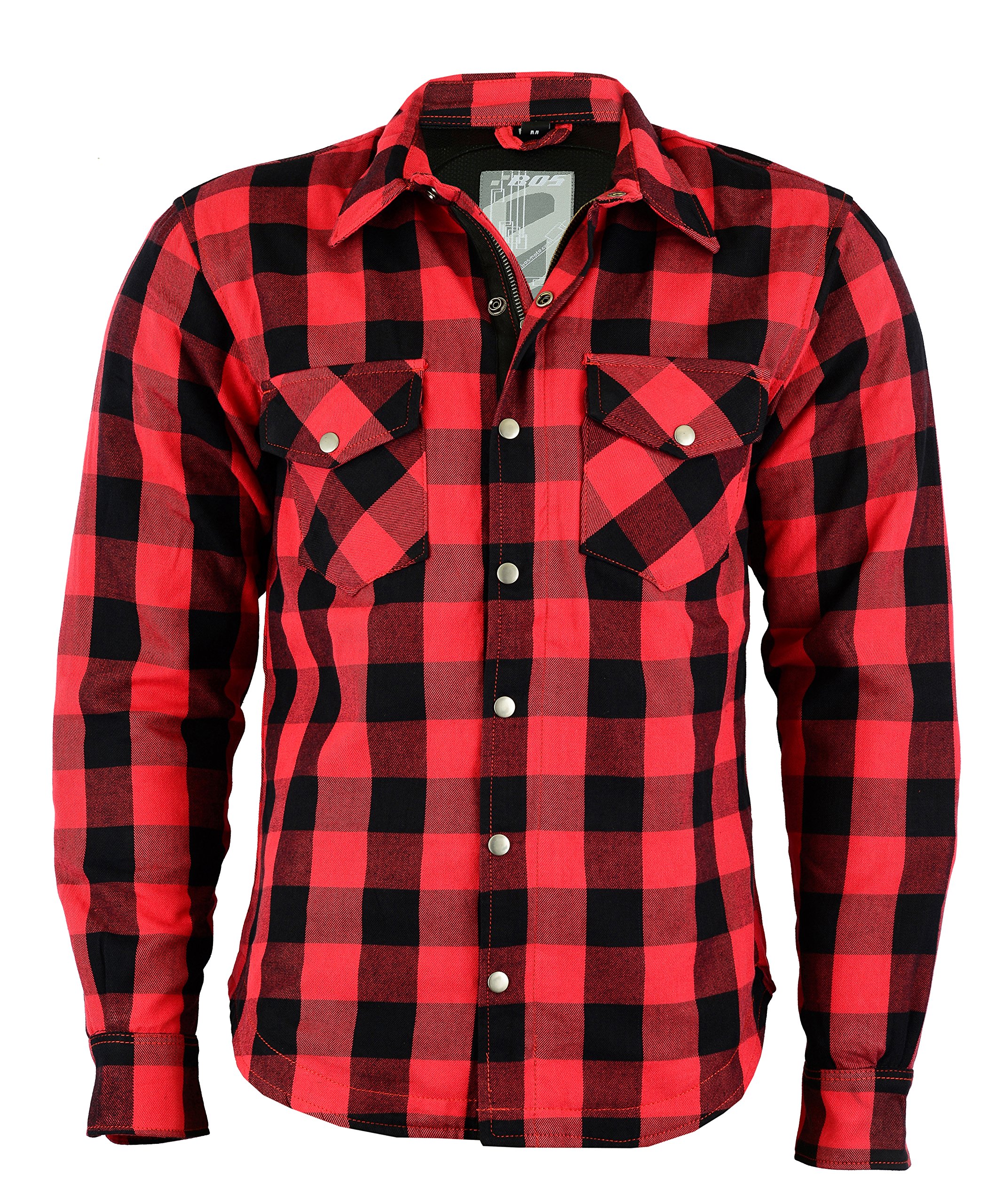 Kevlar Hemd Jacke Lumberjack Lumber Jack Shirt (3Xl, Rot Schwarz)