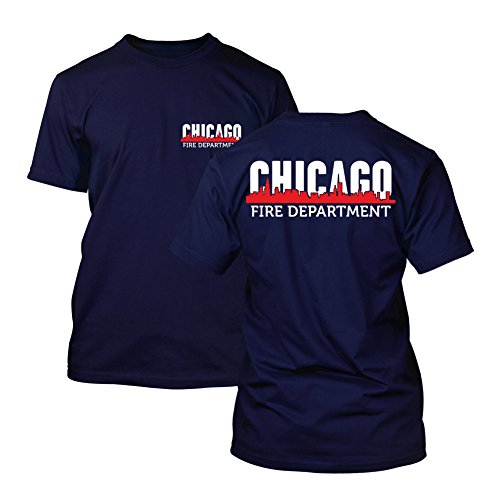 Chicago Fire Dept. - T-Shirt mit Chicago Skyline (L)