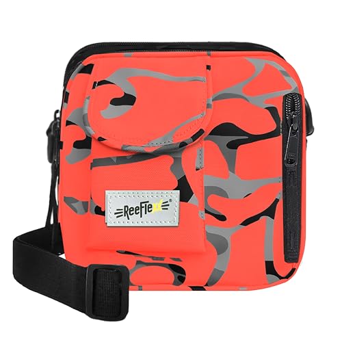 REEFLEXX Cross Bag: Farbenfrohe Camouflage-Tasche für Stil & Funktionalität im Alltag (Coral Camou)