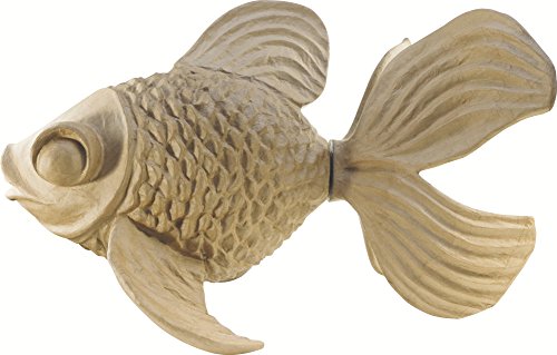 Décopatch XLA26O Träger XL aus Pappmaché, Fisch in 3D, 100 x 66 x 57 cm, zum Verzieren, Kartonbraun