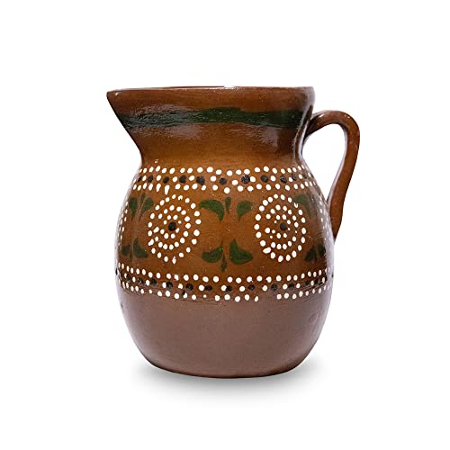 Mexikanische Karaffe aus Ton mit Muster Krug Deko Karaffe, Vase für Trockenblumen Handmade