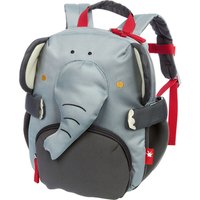 sigikid Unisex Kinder Pfötchenrucksack, Kinderrucksack, Elefant/grau, 29x26x13 cm