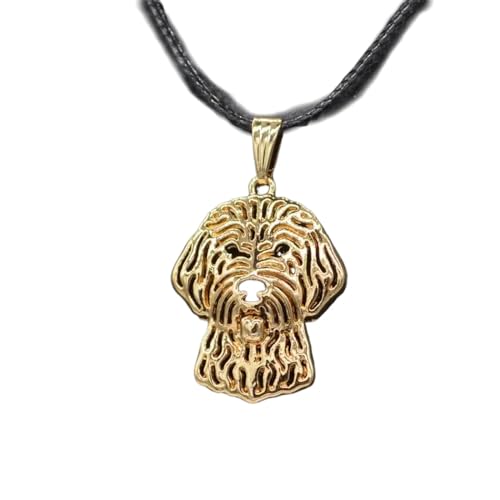 TWOMEM Halskette Anhänger Goldendoodle-Halsketten für Damen, Haustier-förmige Halsketten für Liebhaber Geburtstag Party Geschenk
