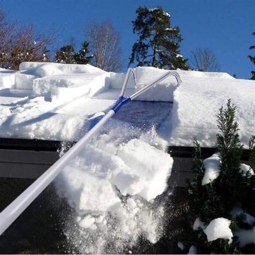 Schneeschaufeln Autodach-Schneepflug, Dach-Schneerechen-Entfernungswerkzeug mit verstellbarem Teleskopstiel, Dachblatt-Reinigungswerkzeug, manuelle Schneeschaufel