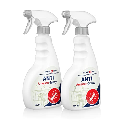 HANSE PRO Anti Ameisen-Spray, 2 x 500 ml I Mittel gegen Ameisen I Ameisen-Gift I innen & außen anwendbar I gebrauchsfertig I wirkt sofort I Ameisen bekämpfen