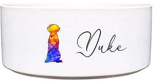 Cadouri Keramik Hundenapf ︎ personalisiert ︎ mit Name deines Hundes┊Futternapf Wassernapf (Dalmatiner) - 1.300 ml