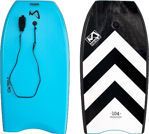 MESLE Bodyboard Speed Skin, für Kinder & Erwachsene bis 100 kg, großes Schwimmbrett zum Surfen & Wellenreiten am Strand, für Anfänger & Fortgeschrittene, Länge:41'' (104 cm), Farbe:blau