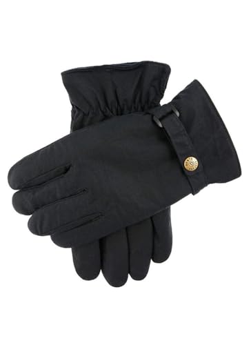 Dents Navy Exmoor gewachster Baumwolle Handschuh - Mittelgroß