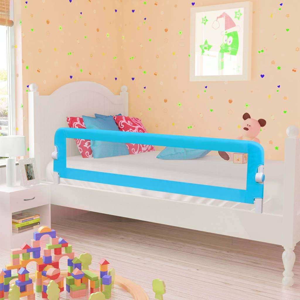 Tragbarer, abnehmbarer Schutzbezug für Kinderbett, Sicherheitsbett, blau, 120 x 42 cm, Polyester