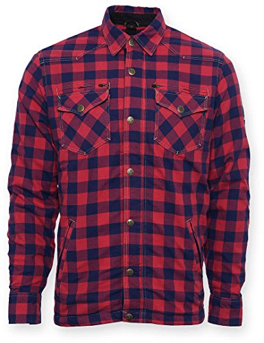 Bores Lumberjack Jacken-Hemd Reißfest, Wasserabweisend, Rot-Schwarz Kariert, Größe 3XL