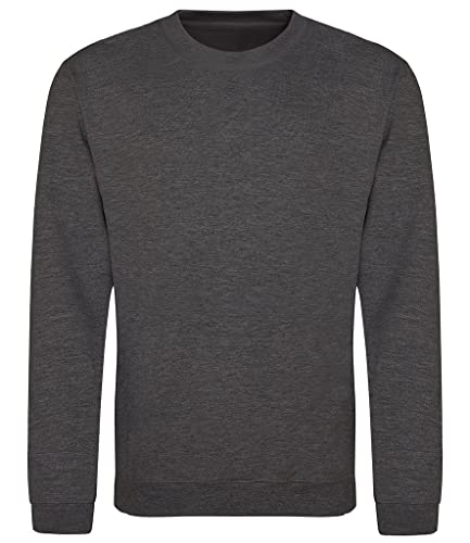 AWDis Herren Sweat Sweatshirt, Grau (Charcoal CHA), XXXL