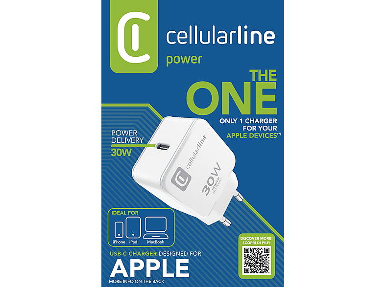 CELLULAR LINE Power delivery Ladegerät Universal, White