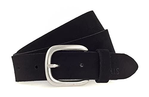 H.I.S 30mm Leather Belt W85 Black