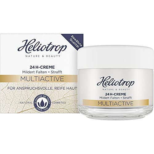 Heliotrop Anti-Aging Gesichtscreme für anspruchsvolle, reife Haut, Gesichtspflege mit Hyaluronsäure und Ginkgoextrakt, Multiactive 24h Creme, 1 x 50 ml