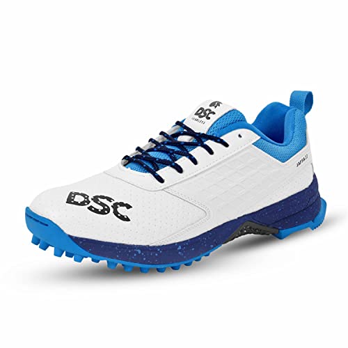 DSC Herren Jaffa 22 Cricket-Schuhe, Weiß Marineblau, UK 7 / EU 40