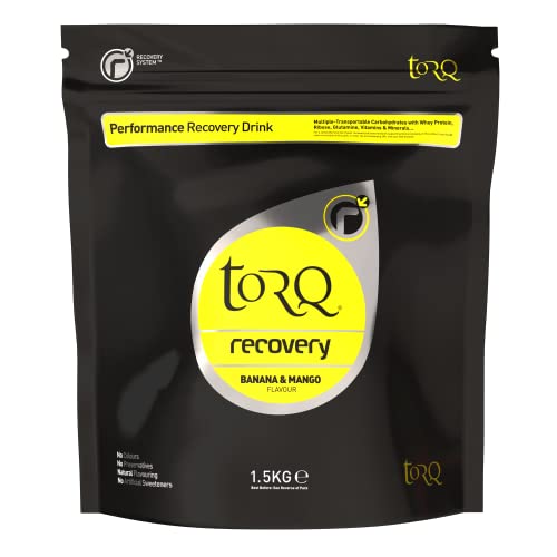 Torq Recovery Drink Banana & Mango - Rapid Recovery Drink Powder -Whey Protein Isolate/Glutamine/Ribose - Post Workout Protein Powder, 11.5 g of Protein, 30 Servings - 1.5kg