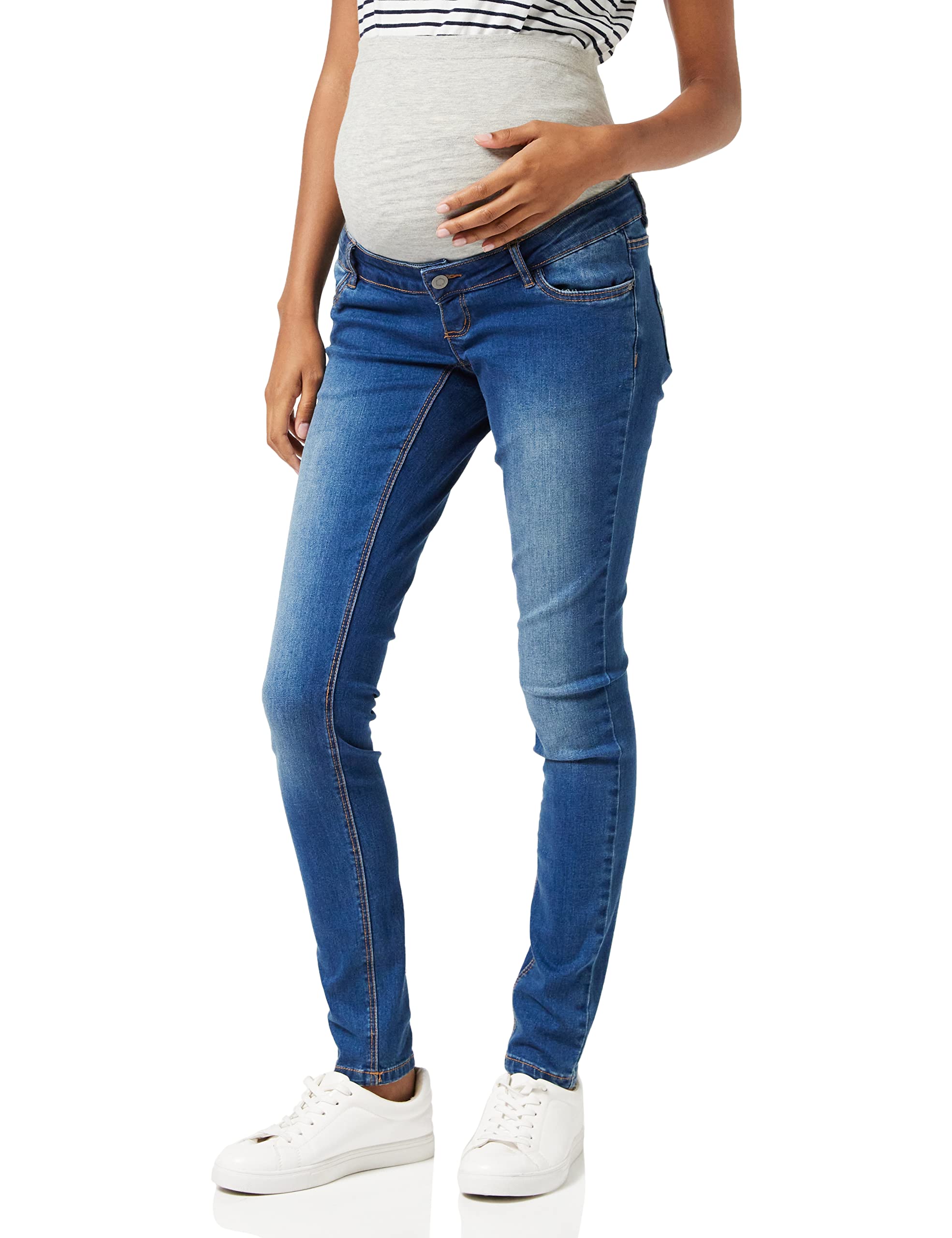 MAMALICIOUS Damen Mllola slanke blå jeans Noos B. Umstandshose, Blue Denim, 33W / 32L EU