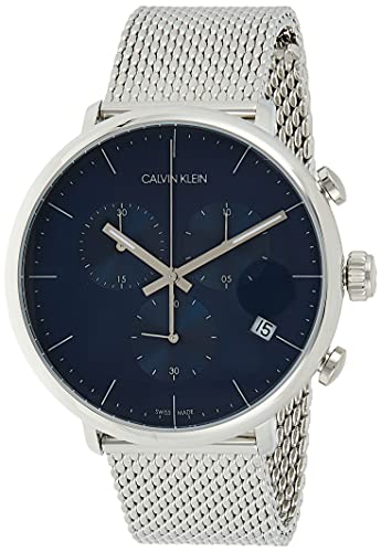 Calvin Klein Unisex Erwachsene Chronograph Quarz Uhr mit Edelstahl Armband K8M2712N