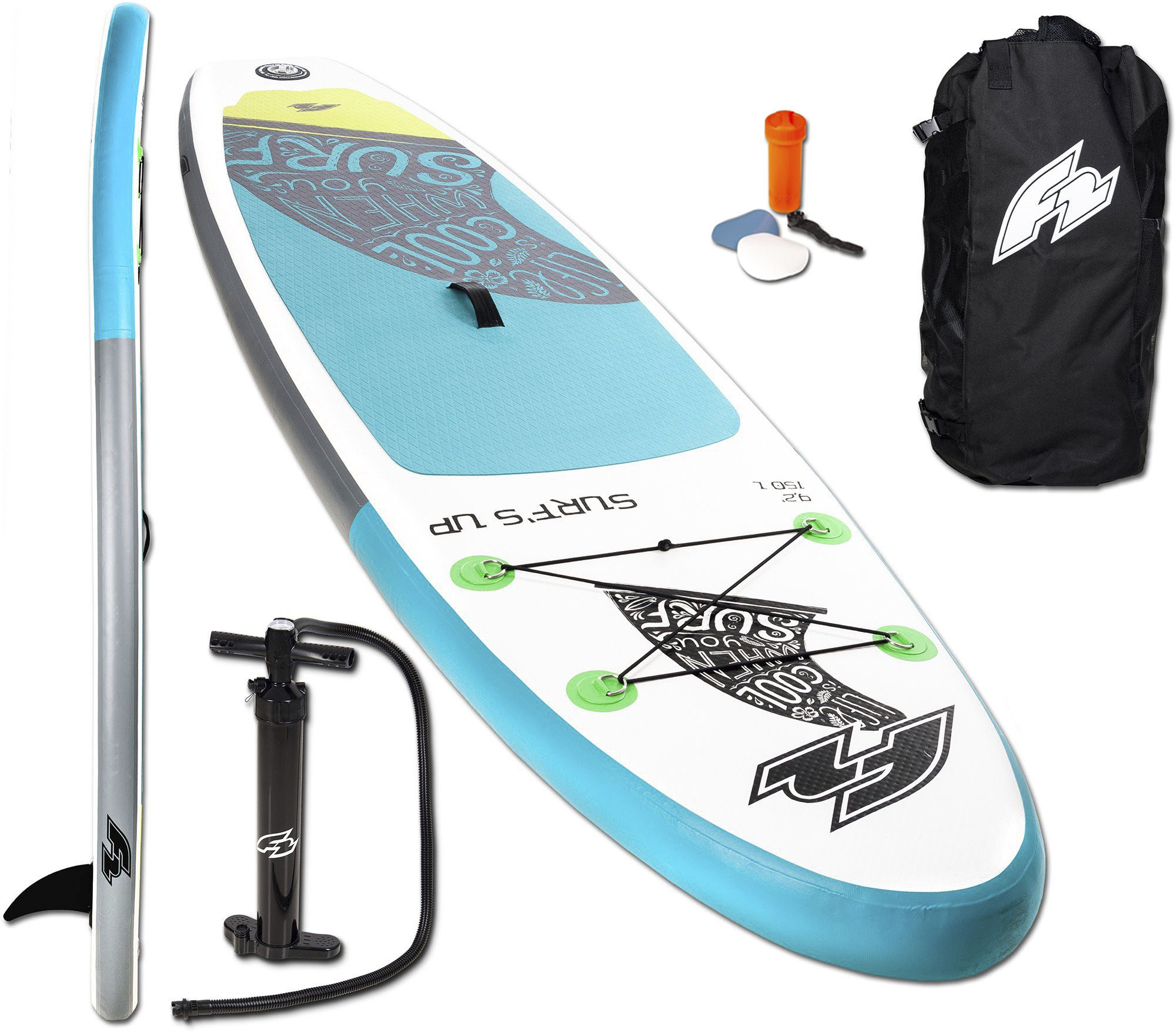 F2 Inflatable SUP-Board "F2 Surfs Up Kids", (4 tlg.)