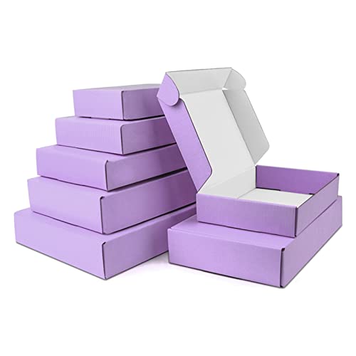 Weihnachtsgeschenkbox 5 teile / 10 stücke/rosa Geschenkbox Holiday Party 3-Lagel Wellpurpurrote Anzeige Karton lila Weihnachtsgeschenkbox groß (Color : Purple, Size : 28x28x5cm)