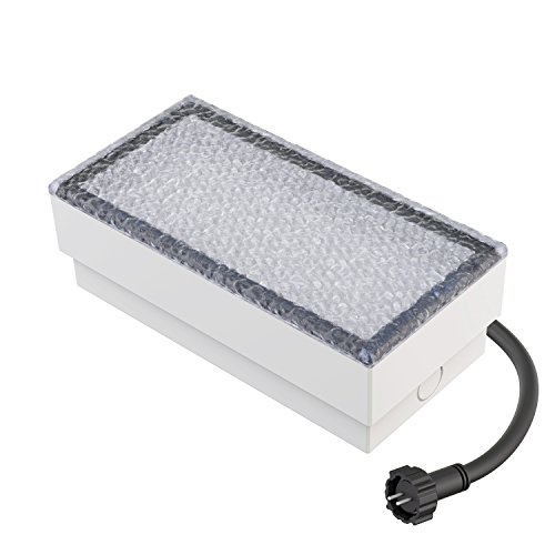 ledscom.de LED Pflaster-Stein Gorgon Boden-Einbauleuchte für außen, 20x10cm, 12V, warm-weiß
